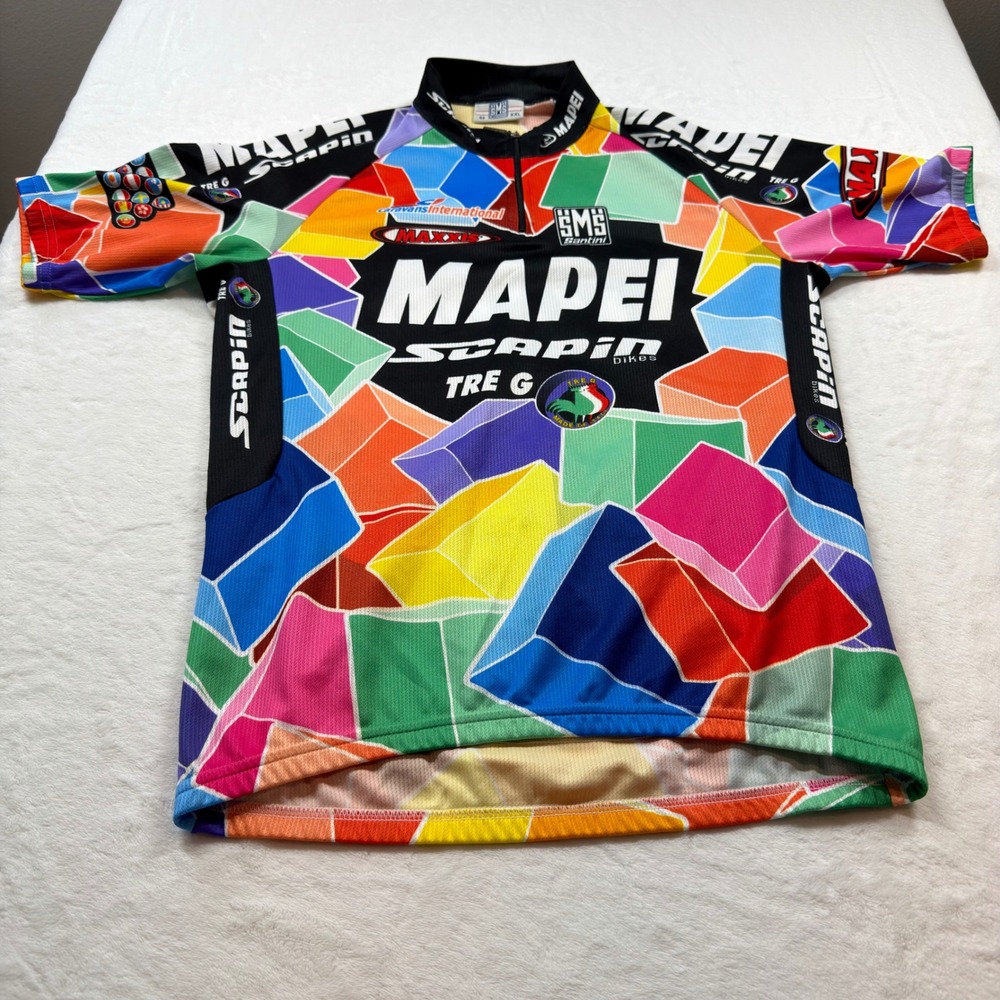 Santini‎ Mapei Scapin Cycling Jersey Mens XXL Multicolor Excellent Made in Italy